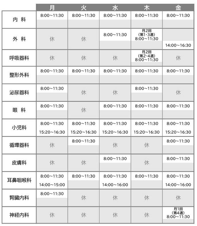 診療日案内